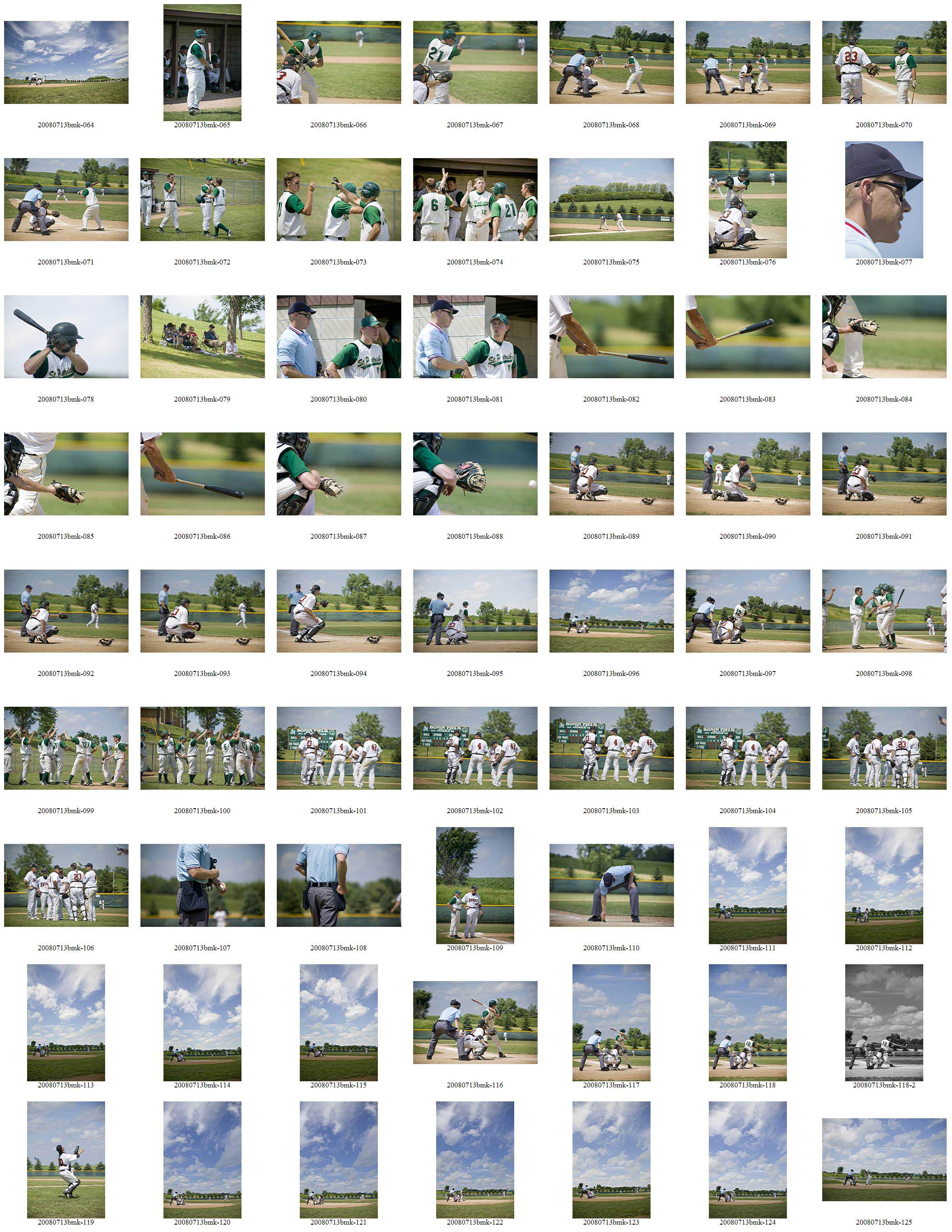 photo of recent work in a contact sheet
