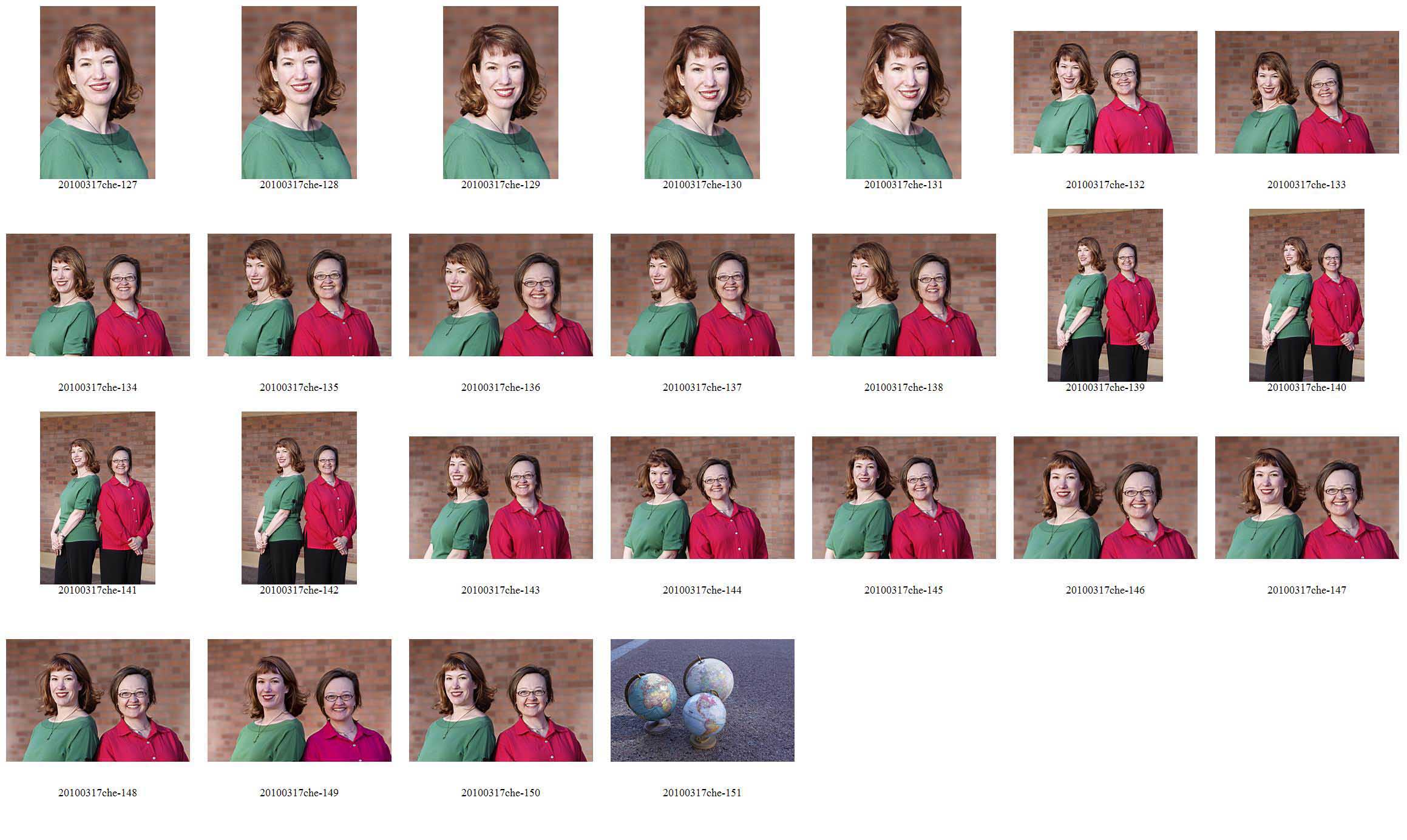 photo of recent work in a contact sheet